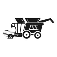 Harvester farm icon, simple style vector