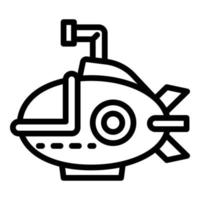 Bathyscaphe icon, outline style vector