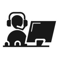 Parcel delivery call center icon, simple style vector