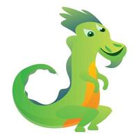 Tail dragon icon, cartoon style vector