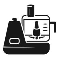 Plastic food processor icon, simple style vector