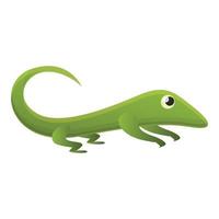 Zoo lizard icon, cartoon style vector