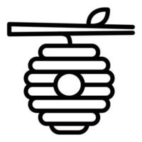 Tree beehive icon, outline style vector