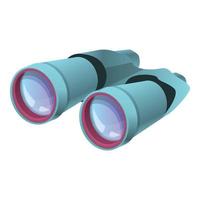 Hunter binoculars icon, cartoon style vector