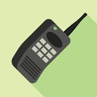 icono de teléfono con botón de seguridad, tipo plano vector