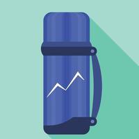 Thermos bottle icon, flat style vector