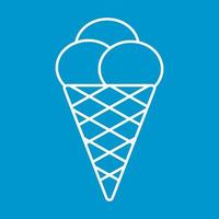Ice cream thin line icon vector