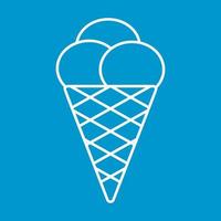 icono de línea delgada de helado vector