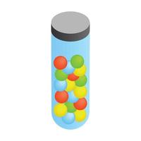 Paintballs in the case isometric 3d vector