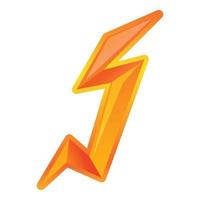 Strike lighting bolt icon, cartoon style vector