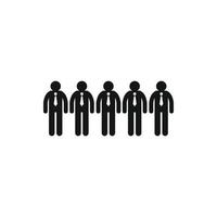 Five clerks icon, simple style vector