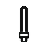 Fluorescent lamp icon, simple style vector