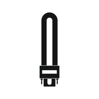 Fluorescent lamp icon, simple style vector