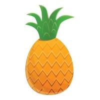 Healthy eco pineapple icon, cartoon style vector