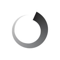 Abstract geometric circle icon, simple style vector