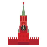 Spasskaya tower icon vector