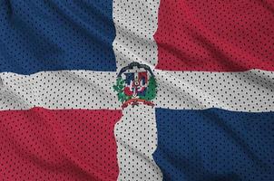 bandera de la república dominicana impresa en una ropa deportiva de nailon de poliéster foto