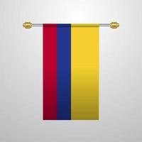 Colombia hanging Flag vector