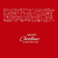 Merry Christmas Icon banner Template Creative background vector