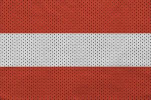 Austria flag printed on a polyester nylon sportswear mesh fabric photo