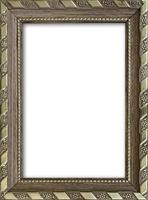 Empty picture frame with a free place inside, isolated on white photo