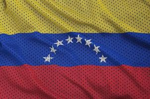 bandera de venezuela impresa en una tela de malla deportiva de nailon y poliéster foto