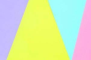 Texture background of fashion pastel colors. Pink, violet, yellow and blue geometric pattern papers. minimal abstract photo