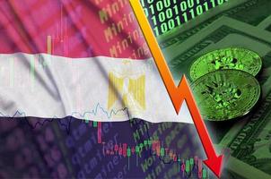 egypt-flag-and-cryptocurrency-falling-trend-with-two-bitcoins-on-dollar-bills-and-binary-code-display-photo.jpg