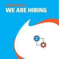 Join Our Team Busienss Company Internet setting We Are Hiring Poster Callout Design Vector background