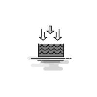 Water evaporation Web Icon Flat Line Filled Gray Icon Vector