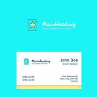 Text file logo Design with business card template Elegant corporate identity Vector