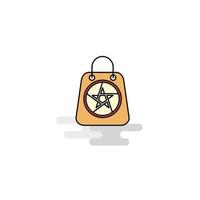 Flat Halloween shopping bag Icon Vector