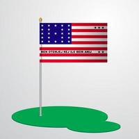 Bikini Atoll Flag Pole vector