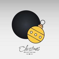 tarjeta de feliz navidad con diseño creativo y vector de fondo claro