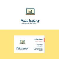 Flat Laptop Logo and Visiting Card Template Busienss Concept Logo Design vector