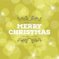 Merry Christmas creative design with green background vector