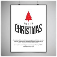 Christmas greetings card design with white background vector