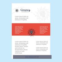 Template layout for Skull comany profile annual report presentations leaflet Brochure Vector Background