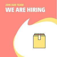 Join Our Team Busienss Company Database We Are Hiring Poster Callout Design Vector background