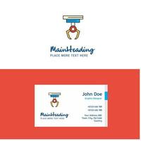 logotipo de gancho plano y plantilla de tarjeta de visita diseño de logotipo de concepto de negocio vector