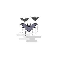 Flat Bat Icon Vector