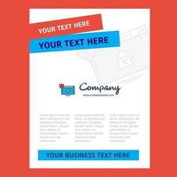 Secure website Title Page Design for Company profile annual report presentations leaflet Brochure Vector Background