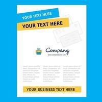 Printer Title Page Design for Company profile annual report presentations leaflet Brochure Vector Background