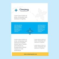 Template layout for Four way arrow comany profile annual report presentations leaflet Brochure Vector Background