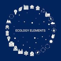 Creative Ecology Elements icon Background vector