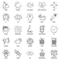 25 Business Concept Mix Line Icon set vector