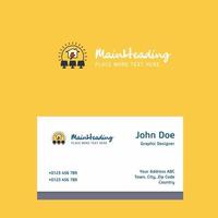 Solar panel logo Design with business card template Elegant corporate identity Vector