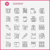 Content Hand Drawn Icon Pack For Designers And Developers Icons Of Book Book Mark Content Content Pens Pocket Content Vector