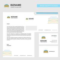 Car Business Letterhead Envelope and visiting Card Design vector template