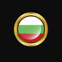 Bulgaria flag Golden button vector